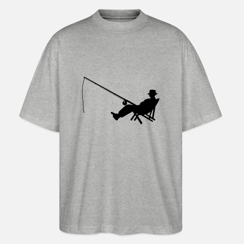angler_01 - Stanley/Stella Oversized Unisex Bio T-Shirt Blaster 2.0 - Grau meliert