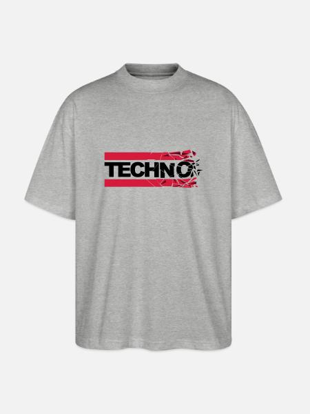 Techno shattered - Stanley/Stella Oversized Unisex Bio T-Shirt Blaster 2.0 - Grau meliert