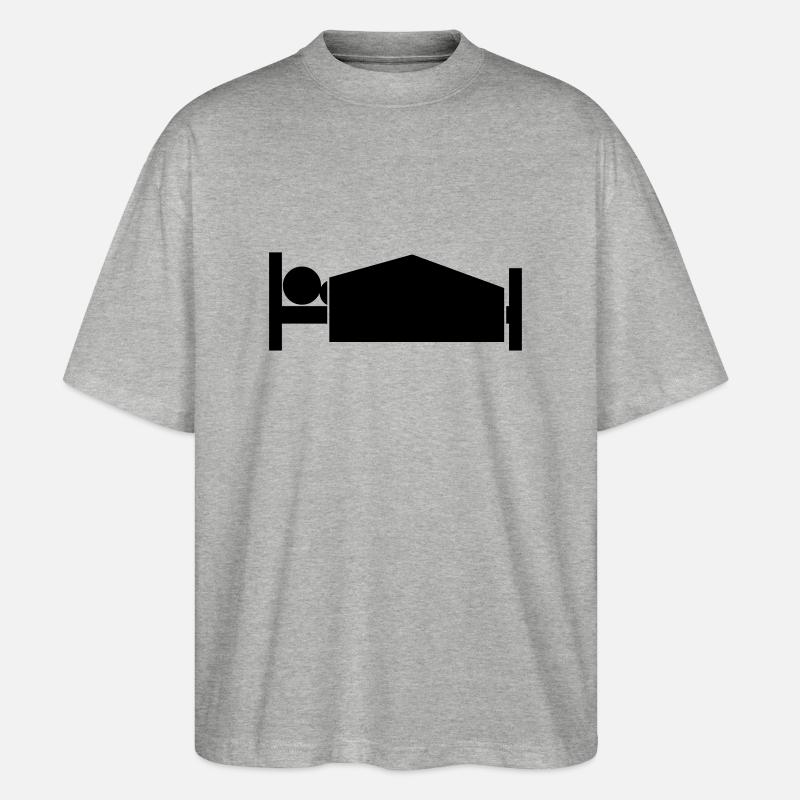 morning bed - Stanley/Stella Oversized Unisex Bio T-Shirt Blaster 2.0 - Grau meliert
