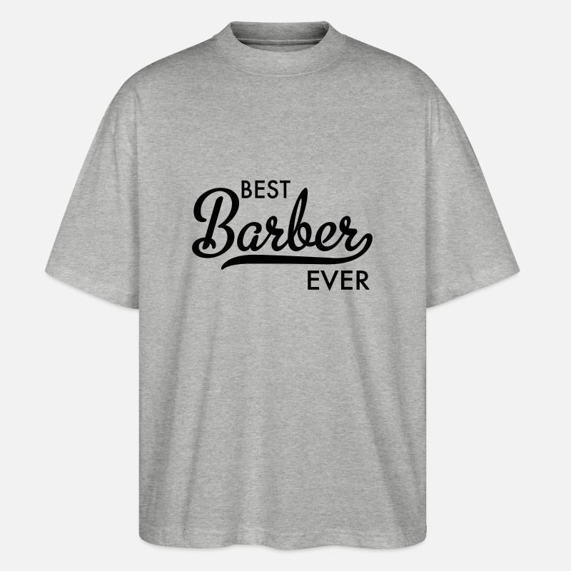 Best Barber Ever - Stanley/Stella Oversized Unisex Bio T-Shirt Blaster 2.0 - Grau meliert
