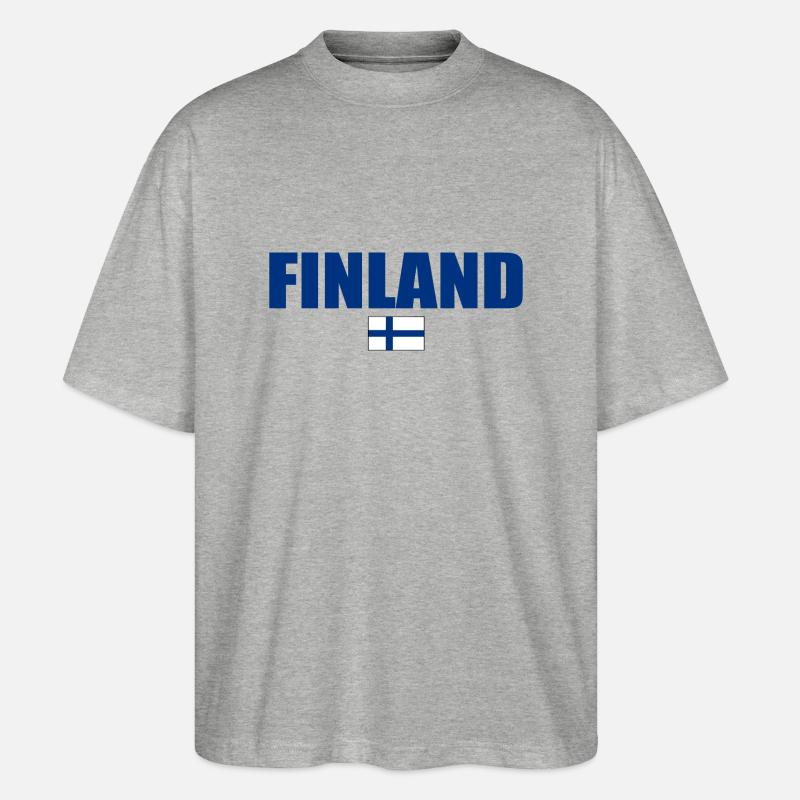 Finnland - Stanley/Stella Oversized Unisex Bio T-Shirt Blaster 2.0 - Grau meliert