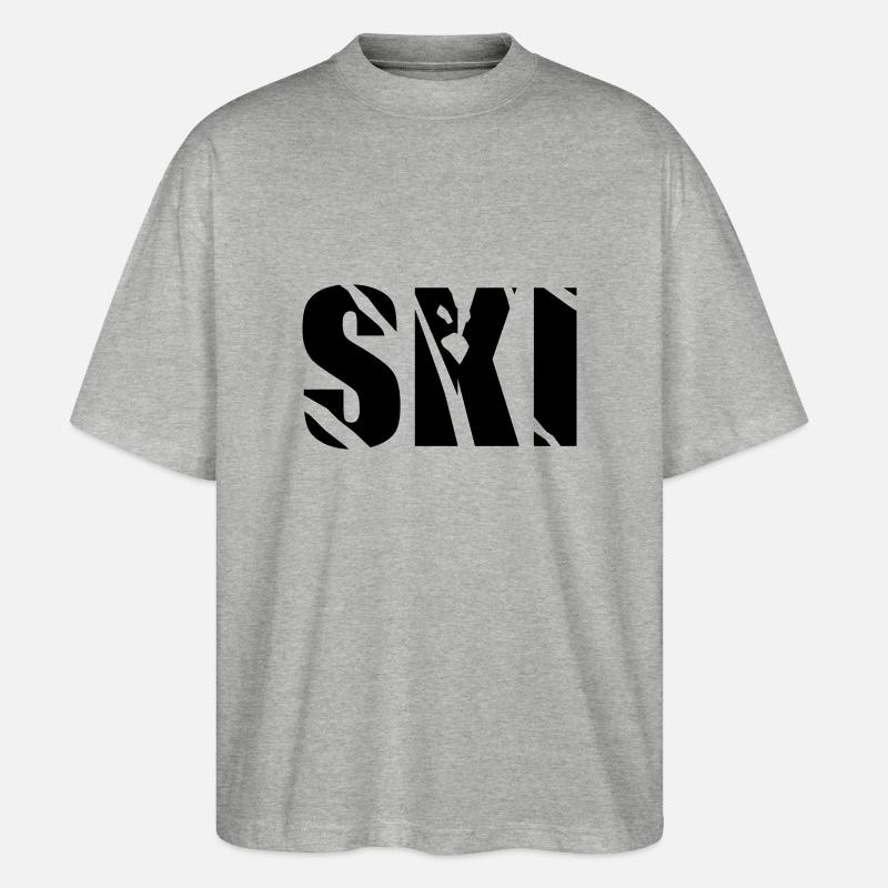 ski - Stanley/Stella Oversized Unisex Bio T-Shirt Blaster 2.0 - Grau meliert