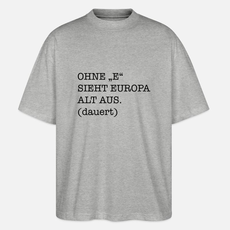 lustig - Stanley/Stella Oversized Unisex Bio T-Shirt Blaster 2.0 - Grau meliert