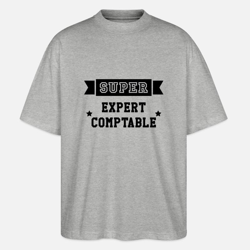 Expert Comptable / Comptabilité / Comptable / - T-shirt bio Blaster 2.0 coupe oversize Stanley/Stella Unisexe - gris chiné