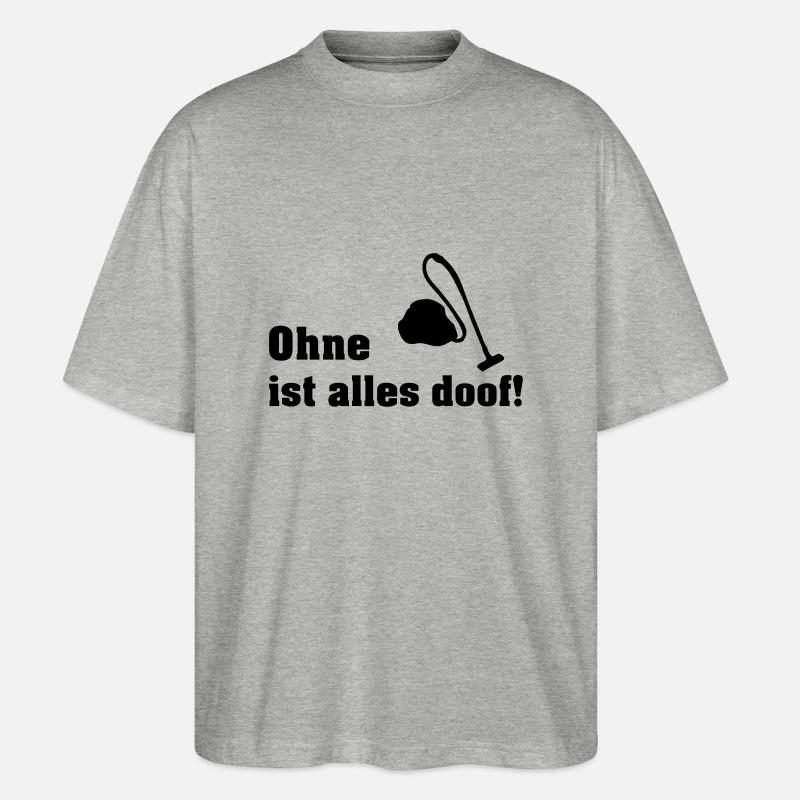 ohne staubsauger - Stanley/Stella Oversized Unisex Bio T-Shirt Blaster 2.0 - Grau meliert