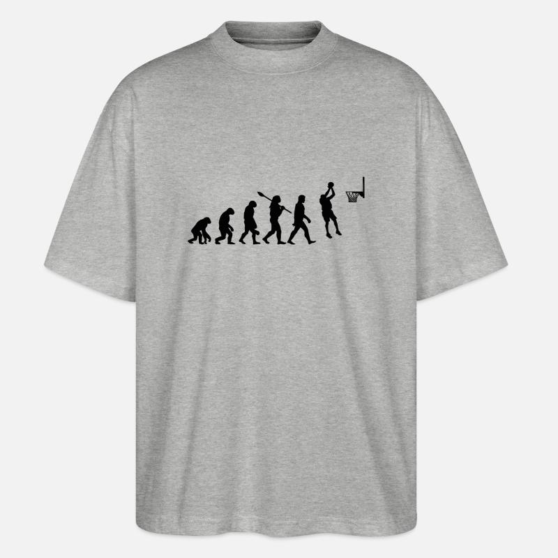 Basket évolution - T-shirt bio Blaster 2.0 coupe oversize Stanley/Stella Unisexe - gris chiné