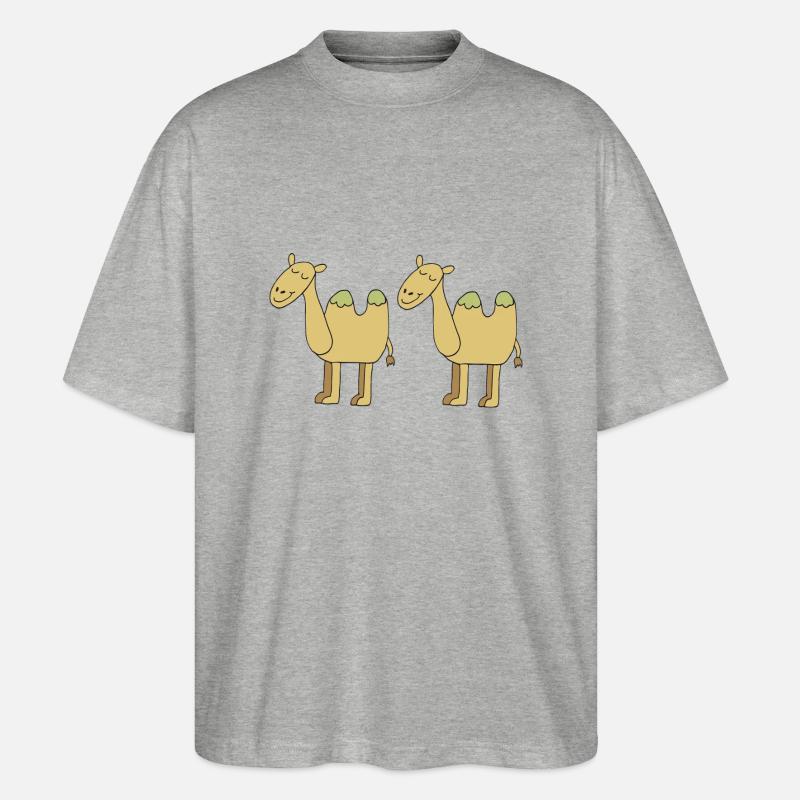 kamel zu zweit - Stanley/Stella Oversized Unisex Bio T-Shirt Blaster 2.0 - Grau meliert