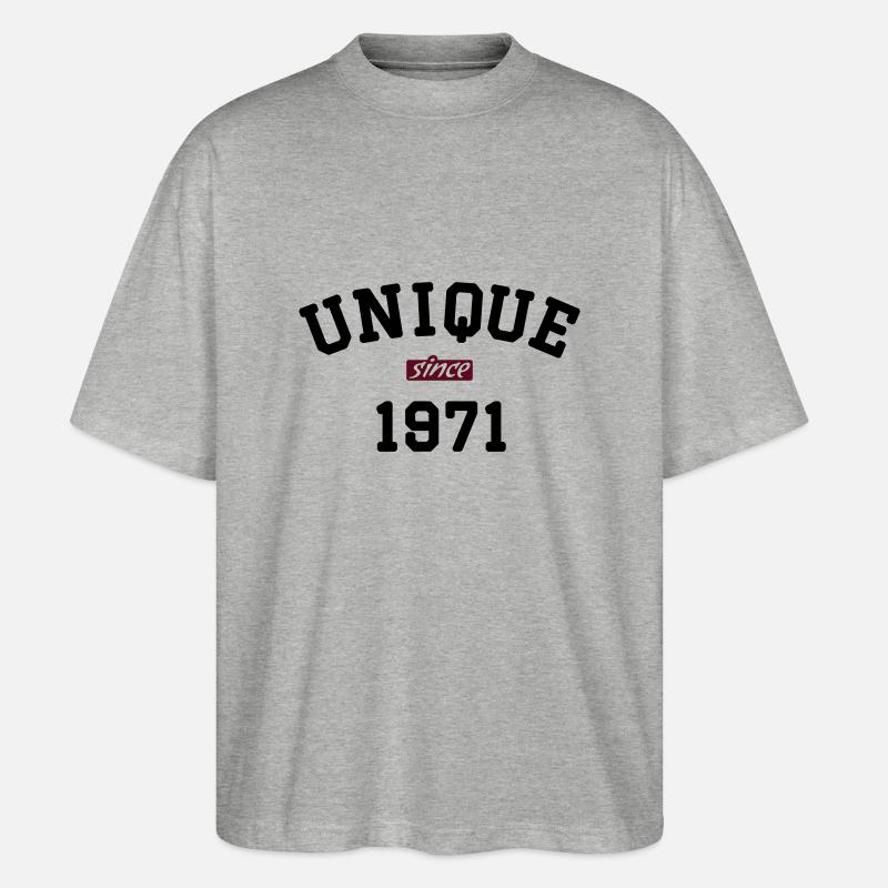 uni1971 - T-shirt bio Blaster 2.0 coupe oversize Stanley/Stella Unisexe - gris chiné