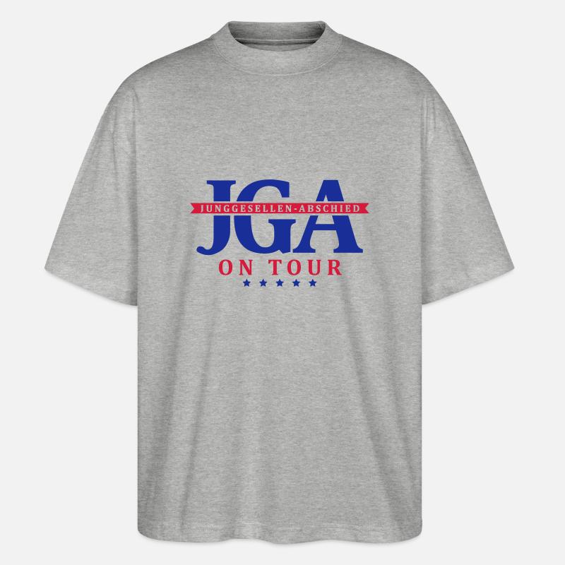 jga_on_tour_1f2 - Stanley/Stella Oversized Unisex Bio T-Shirt Blaster 2.0 - Grau meliert