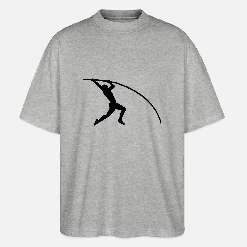 stabhochsprung pole vault athletics - Stanley/Stella Oversized Unisex Bio T-Shirt Blaster 2.0 - Grau meliert