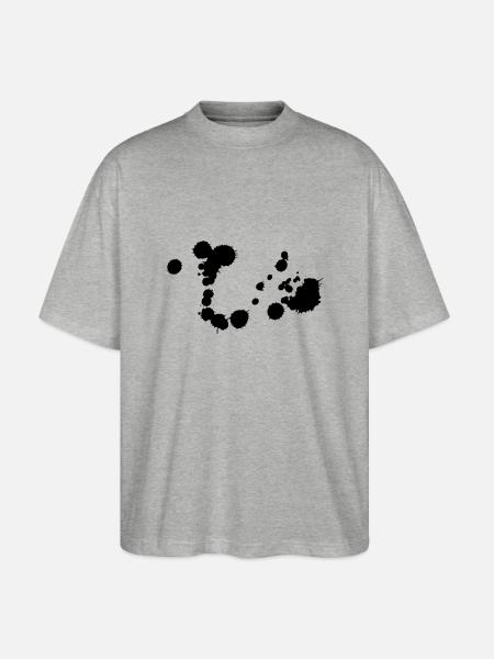 kleckse_01 - Stanley/Stella Oversized Unisex Bio T-Shirt Blaster 2.0 - Grau meliert
