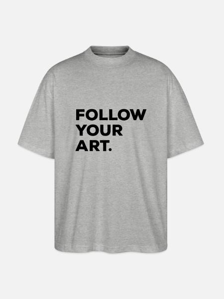 Follow your art - Stanley/Stella Oversized Unisex Organic T-shirt Blaster 2.0 - heather grey