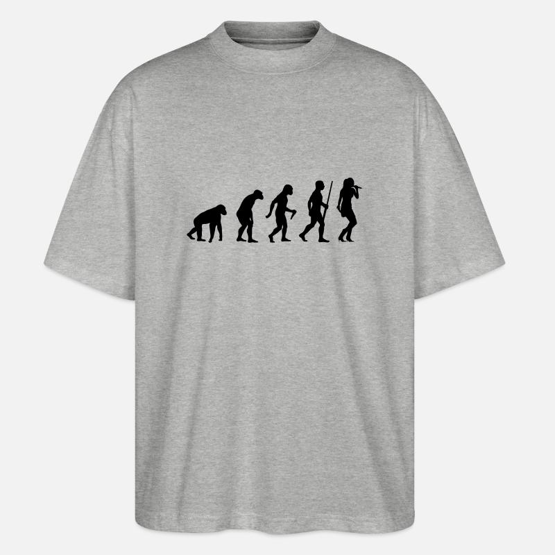 L'évolution du chanteur - T-shirt bio Blaster 2.0 coupe oversize Stanley/Stella Unisexe - gris chiné