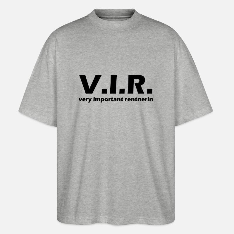 rentnerin - Stanley/Stella Oversized Unisex Bio T-Shirt Blaster 2.0 - Grau meliert
