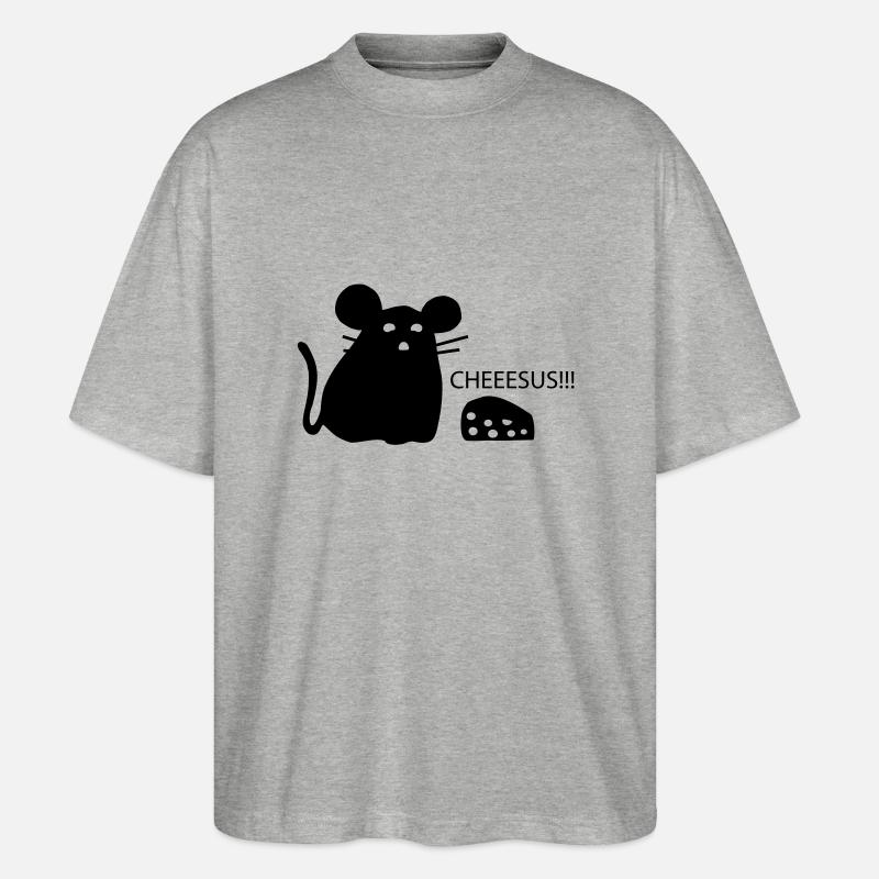 Maus - Stanley/Stella Oversized Unisex Bio T-Shirt Blaster 2.0 - Grau meliert