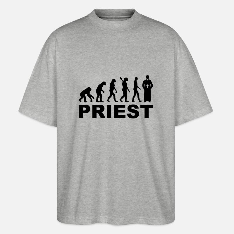 Pfarrer - Stanley/Stella Oversized Unisex Bio T-Shirt Blaster 2.0 - Grau meliert