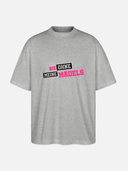 nie ohne meine maedels - Stanley/Stella Oversized Unisex Bio T-Shirt Blaster 2.0 - Grau meliert