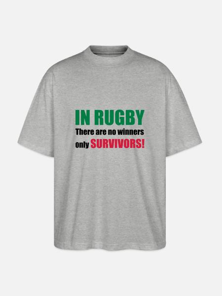 rugby - Stanley/Stella Oversized Unisex Organic T-shirt Blaster 2.0 - heather grey