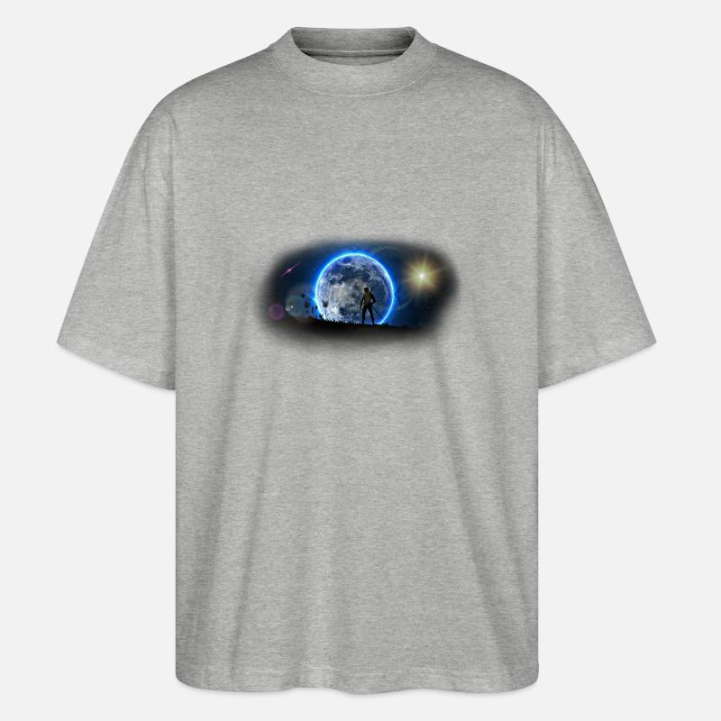 Moonset - Stanley/Stella Oversized Unisex Organic T-shirt Blaster 2.0 - heather grey