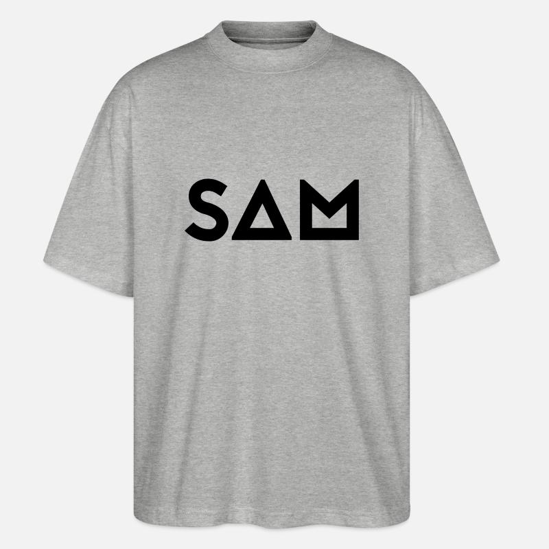 Vorname Samuel - Stanley/Stella Oversized Unisex Bio T-Shirt Blaster 2.0 - Grau meliert