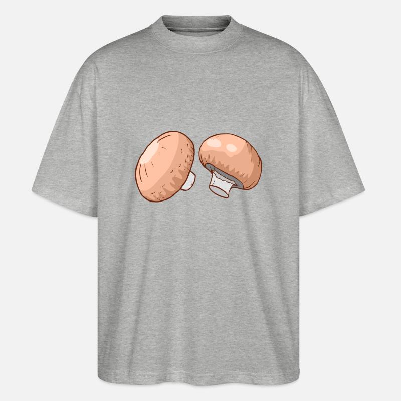Champignons Egerlinge Angerlinge champignons - T-shirt bio Blaster 2.0 coupe oversize Stanley/Stella Unisexe - gris chiné