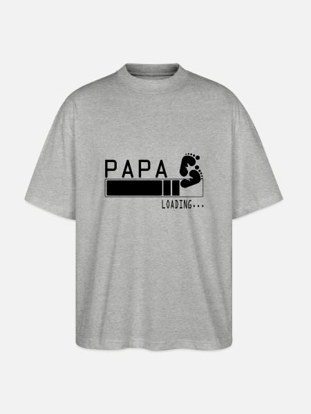 Papa - Stanley/Stella Oversized Unisex Bio T-Shirt Blaster 2.0 - Grau meliert
