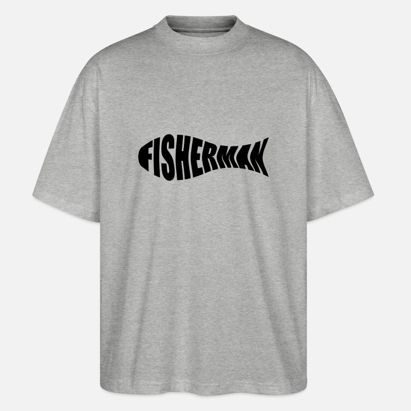 angler - Stanley/Stella Oversized Unisex Bio T-Shirt Blaster 2.0 - Grau meliert