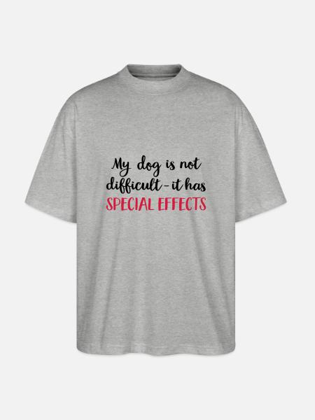 dog - Stanley/Stella Oversized Unisex Bio T-Shirt Blaster 2.0 - Grau meliert