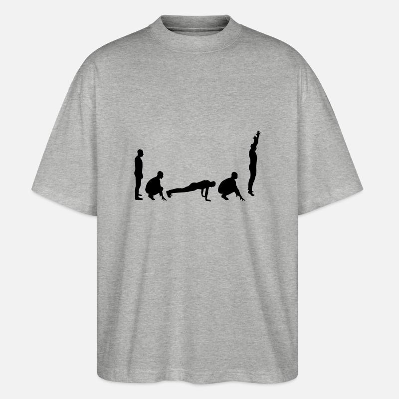 Evolution - Burpee - T-shirt bio Blaster 2.0 coupe oversize Stanley/Stella Unisexe - gris chiné