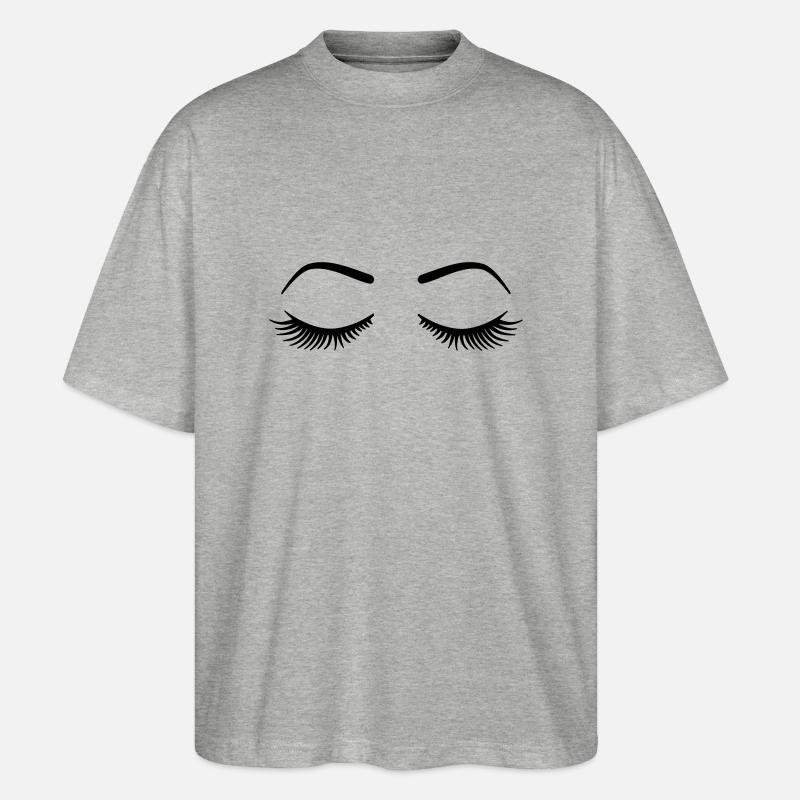 Wimpern - Stanley/Stella Oversized Unisex Bio T-Shirt Blaster 2.0 - Grau meliert