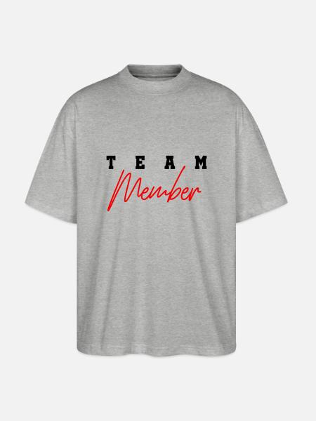 Team Member 01 - Stanley/Stella Oversized Unisex Organic T-shirt Blaster 2.0 - heather grey