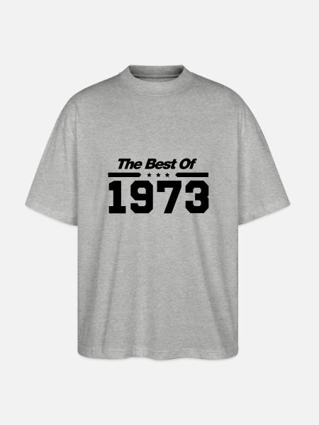 The best of 1973 - Stanley/Stella Oversized Unisex Bio T-Shirt Blaster 2.0 - Grau meliert