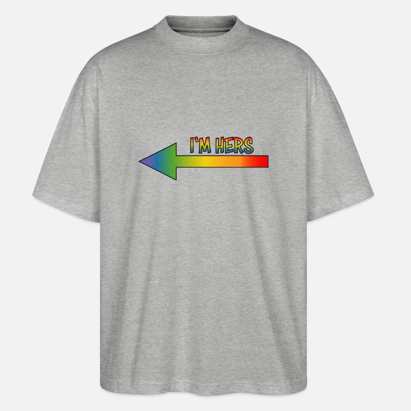I M HERS - Stanley/Stella Oversized Unisex Bio T-Shirt Blaster 2.0 - Grau meliert