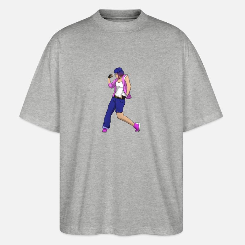 Dancer Tänzerin - Stanley/Stella Oversized Unisex Bio T-Shirt Blaster 2.0 - Grau meliert