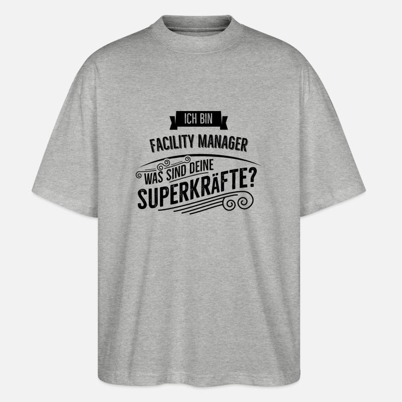 Facility Manager - Stanley/Stella Oversized Unisex Bio T-Shirt Blaster 2.0 - Grau meliert