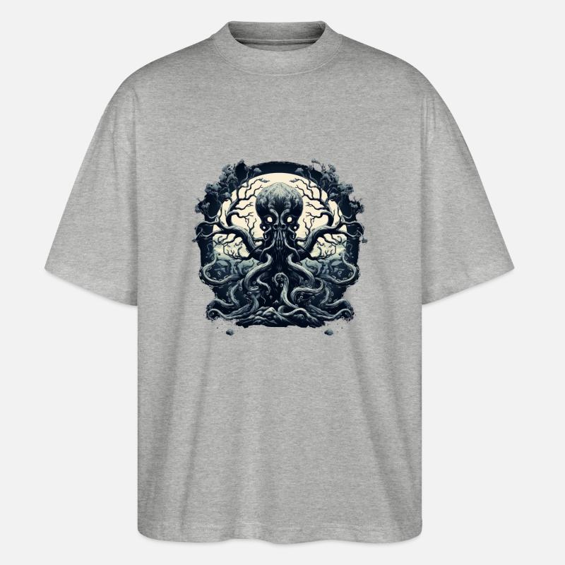 Oktopusbaum 1 - Stanley/Stella Oversized Unisex Bio T-Shirt Blaster 2.0 - Grau meliert