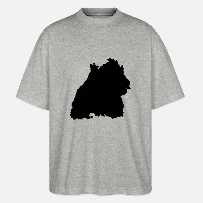 Baden Württemberg - Stanley/Stella Oversized Unisex Bio T-Shirt Blaster 2.0 - Grau meliert