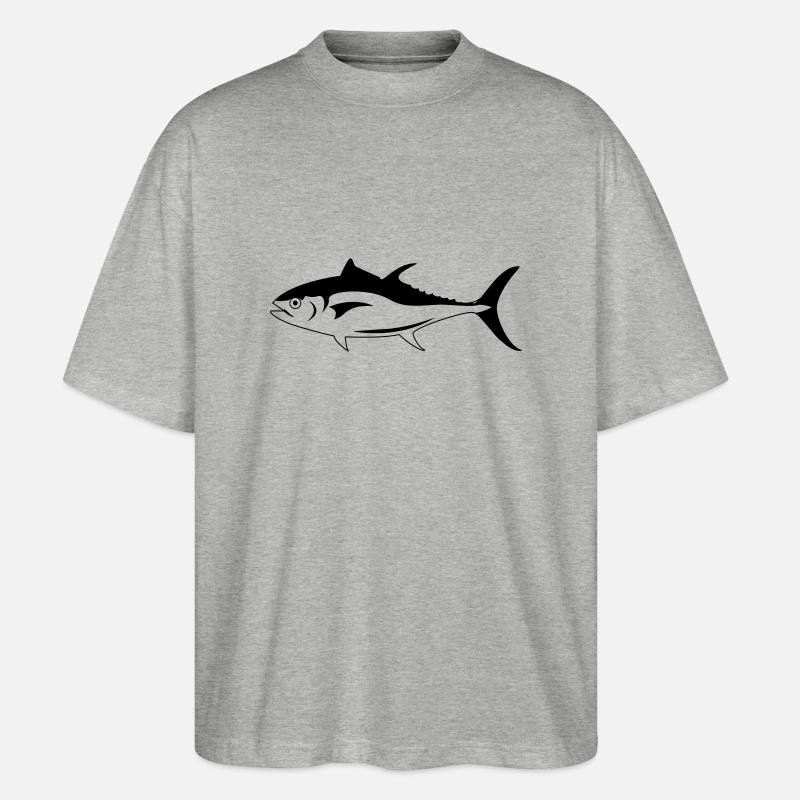 Tunfisch - Stanley/Stella Oversized Unisex Bio T-Shirt Blaster 2.0 - Grau meliert