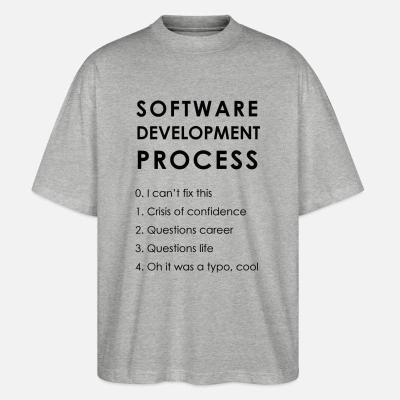 Software Development Process - Stanley/Stella Oversized Unisex Bio T-Shirt Blaster 2.0 - Grau meliert