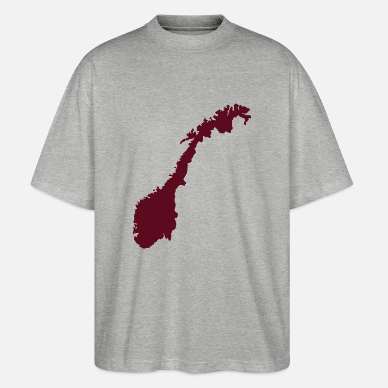 Norvège - T-shirt bio Blaster 2.0 coupe oversize Stanley/Stella Unisexe - gris chiné