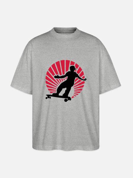 longboard - Stanley/Stella Oversized Unisex Organic T-shirt Blaster 2.0 - heather grey