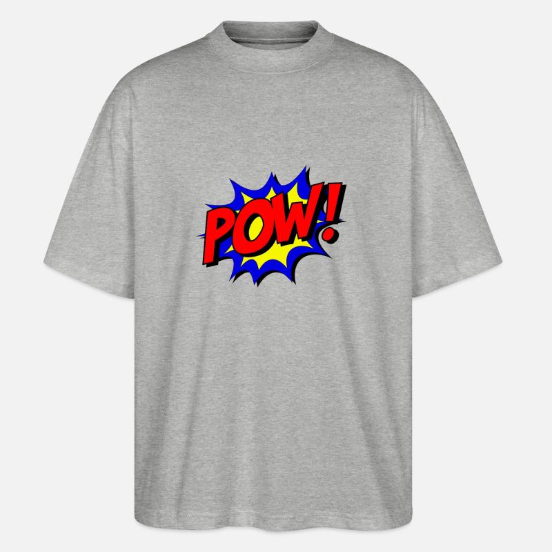 POW! - Stanley/Stella Oversized Unisex Bio T-Shirt Blaster 2.0 - Grau meliert