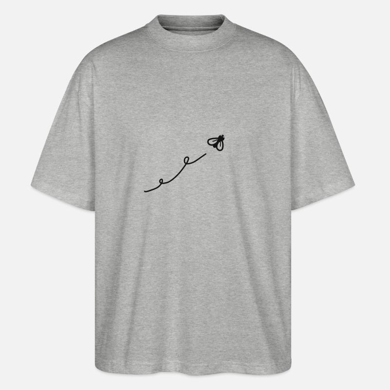 Fliege sumsum - Stanley/Stella Oversized Unisex Bio T-Shirt Blaster 2.0 - Grau meliert