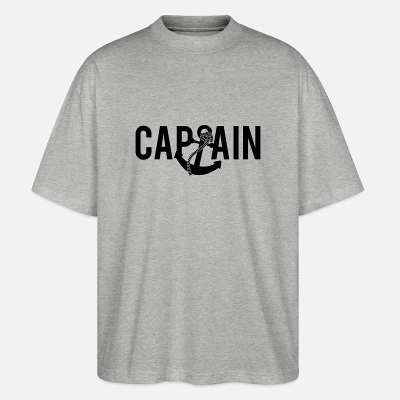 Capitaine ancre Logo - T-shirt bio Blaster 2.0 coupe oversize Stanley/Stella Unisexe - gris chiné