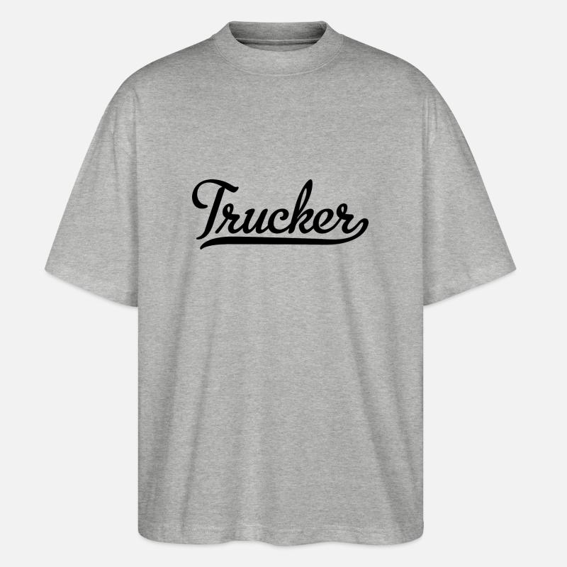 Trucker - Stanley/Stella Oversized Unisex Bio T-Shirt Blaster 2.0 - Grau meliert