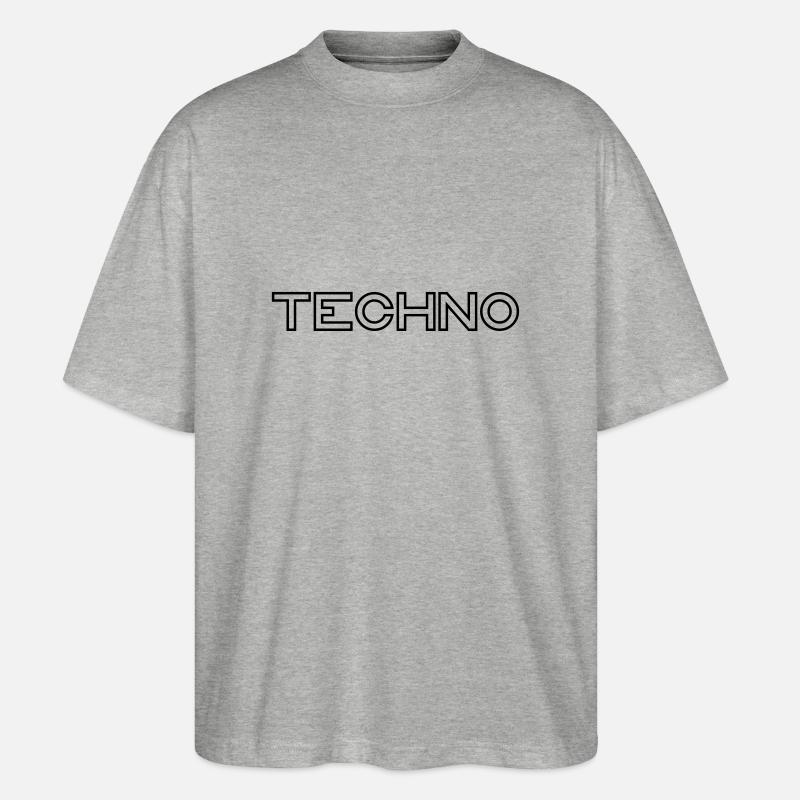 033 - Techno - Stanley/Stella Oversized Unisex Bio T-Shirt Blaster 2.0 - Grau meliert