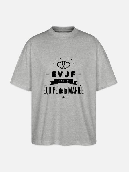 EVJF party - T-shirt bio Blaster 2.0 coupe oversize Stanley/Stella Unisexe - gris chiné