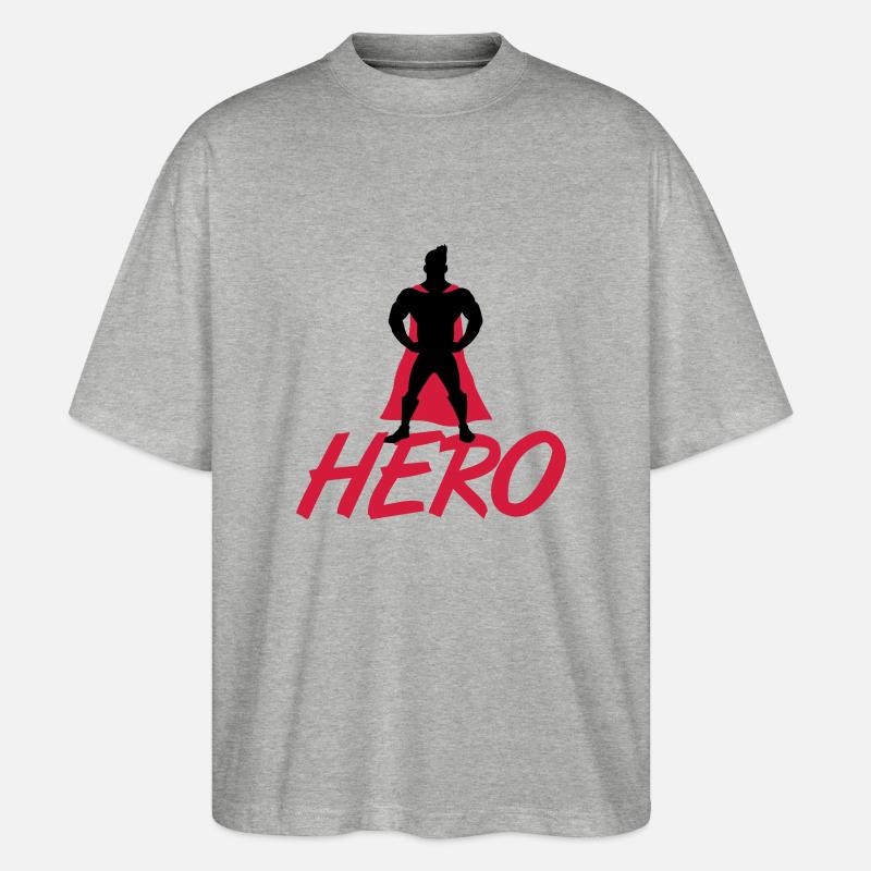Hero - Stanley/Stella Oversized Unisex Bio T-Shirt Blaster 2.0 - Grau meliert