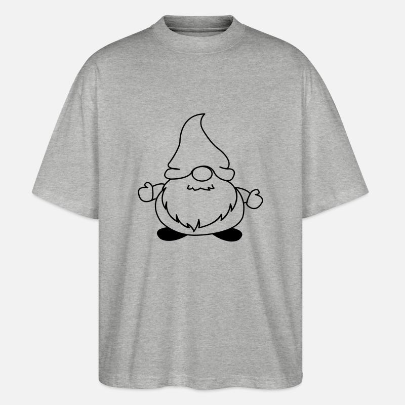 weihnachtsmann_comic_01 - Stanley/Stella Oversized Unisex Bio T-Shirt Blaster 2.0 - Grau meliert