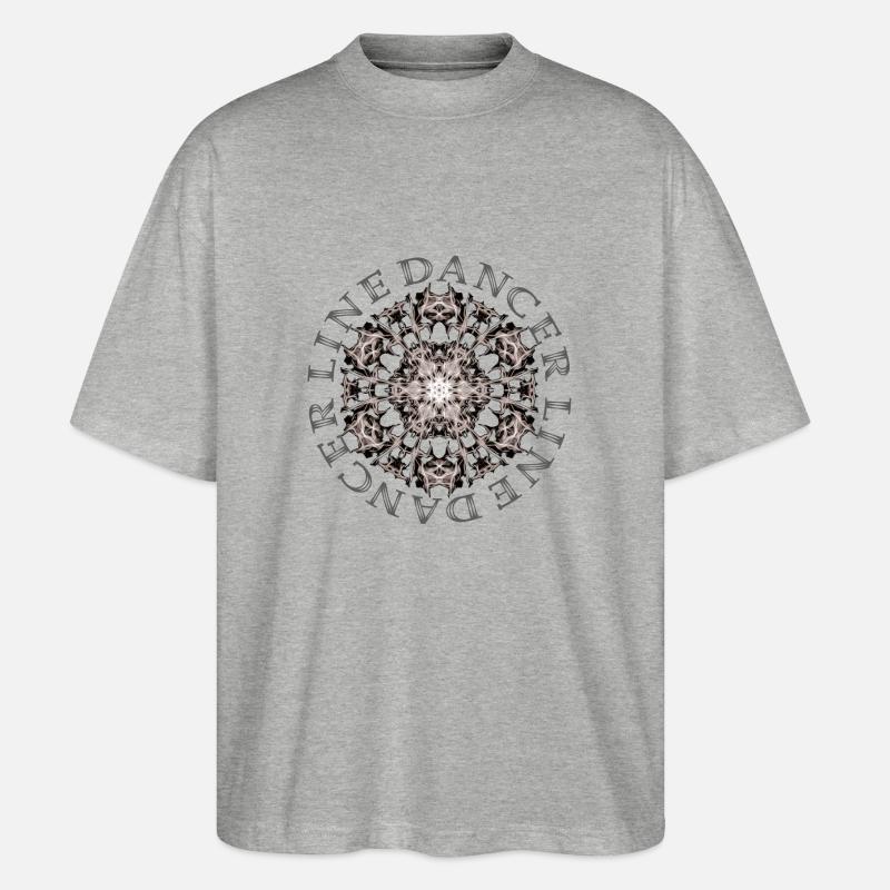kl_linedance42b - Stanley/Stella Oversized Unisex Bio T-Shirt Blaster 2.0 - Grau meliert